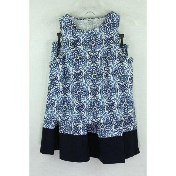 Milly Dresses & Skirts - Milly Skirt Set Women's Small XS 2 Pc Cotton Floral Print Blue